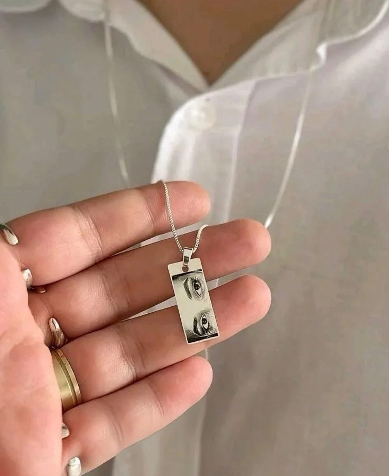 Personalized Eye Necklace
